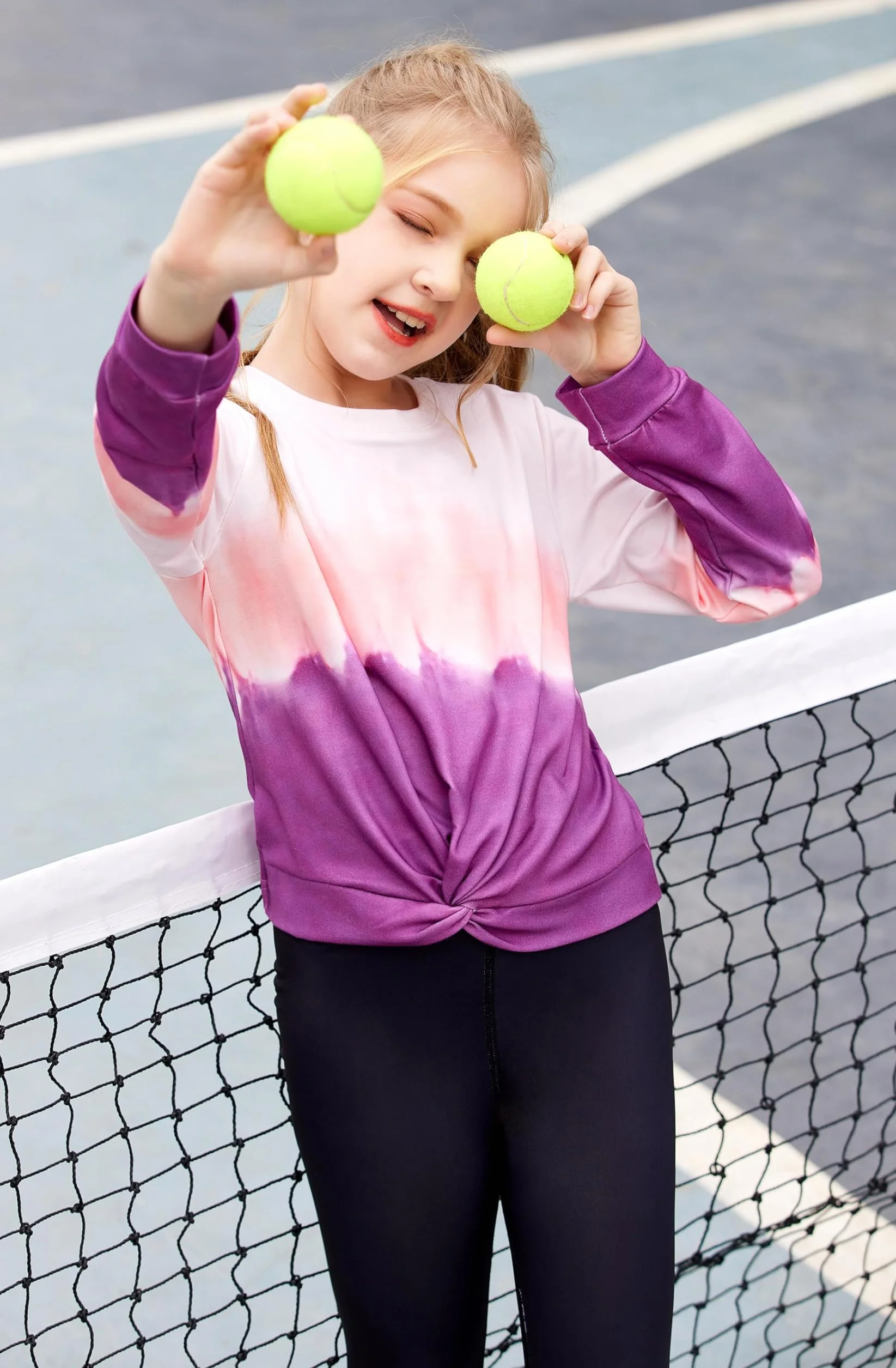 ArshinerFilles Sweatshirt Tie-Dye Pulls Col Rond Sport Mode Vêtements Enfants Léger Manches Longues Sweat pour Filles