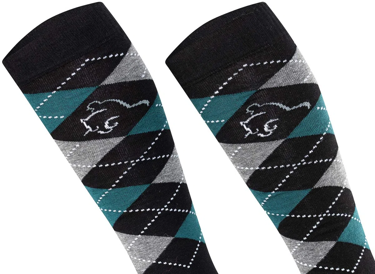 TODO Comodo Chaussettes d'équitation Carreaux STPDJ | Mi-Bas d'équitation | Coton Chaussette Equitation Femme, Enfant, Homme