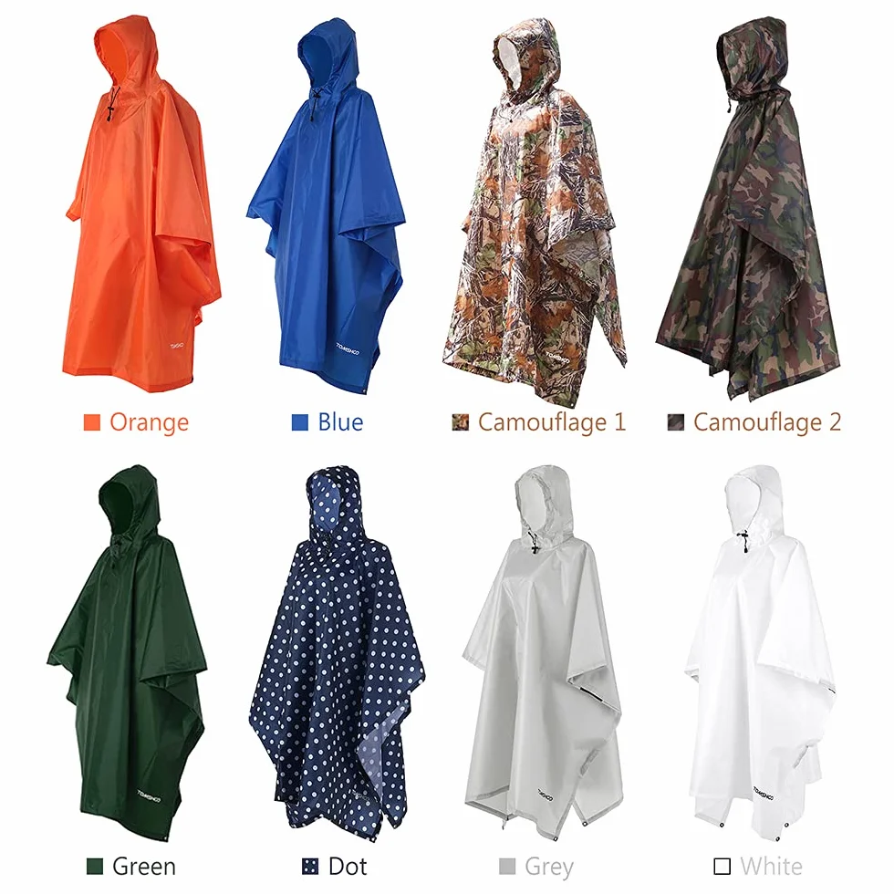 TOMSHOO Veste de pluie poncho de pluie Poncho de pluie pour vestes de pluie Mixte