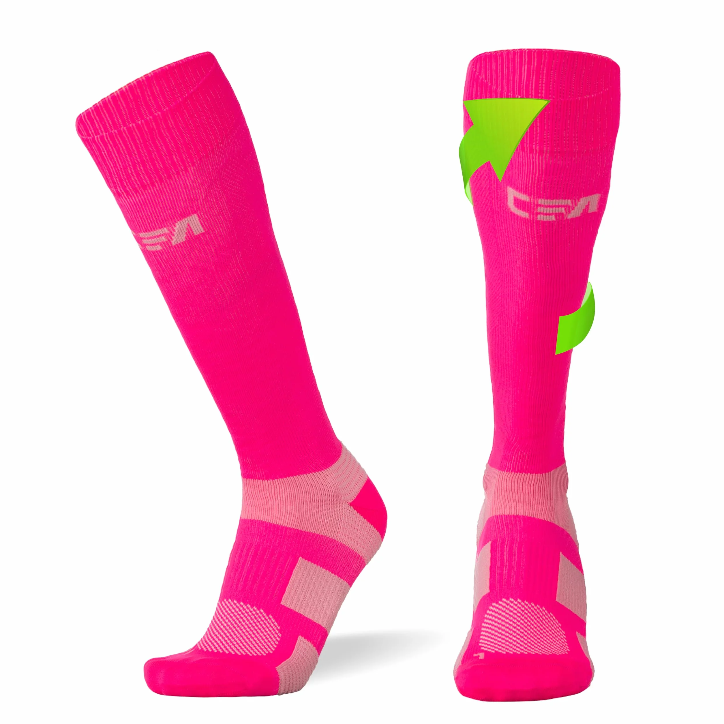 COMPRESSION FOR ATHLETES V1 Chaussettes de Contention Femme et Homme de Haute Qualité, Soutien de La Cheville et de La Voûte Plantaire, Chaussettes de Contention Homme et Femme fabriquées dans l'UE