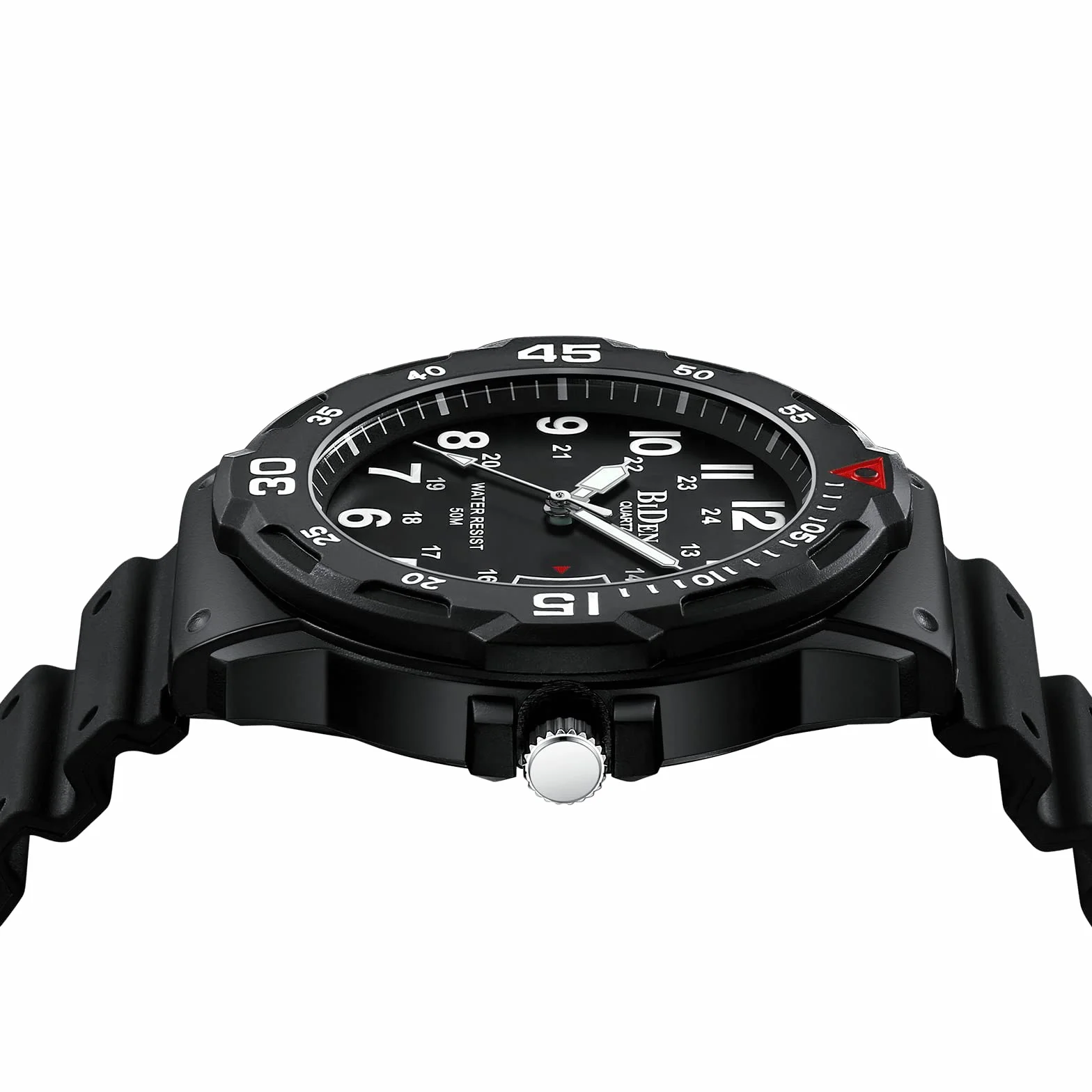 HANPOSH Montre Homme Montres Bracelets Etanche Design Analogique Lumineuses Acier Inoxydable Cadran Calendrie Fashion