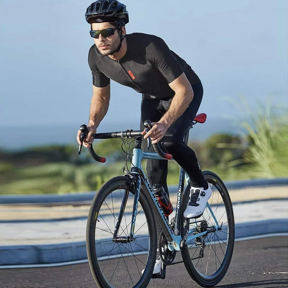 FEIXIANG Maillot Cyclisme Homme, Manche Courte Tenue Maillot T-Shirt Cycliste Respirant Séchage Rapid Vélo