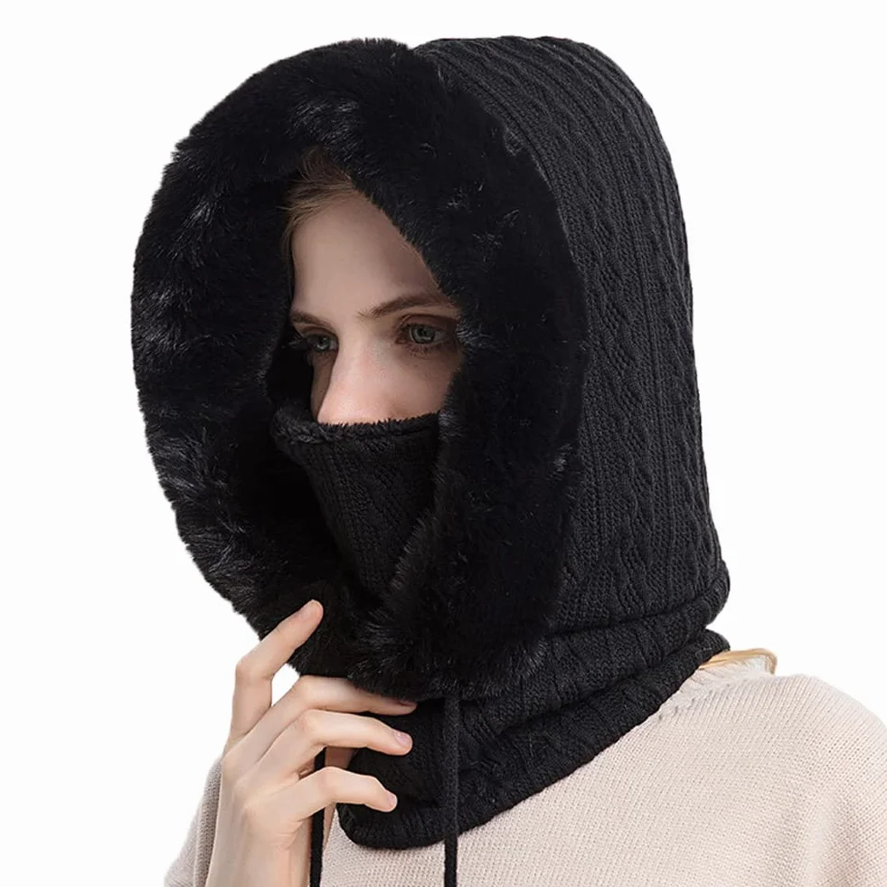 YAMEE Cagoule Femme Hiver Chaud,Balaclava Femme Chapeau Cagoule,Chapeau d'hiver pour Les Sports De Plein Air d'hiver