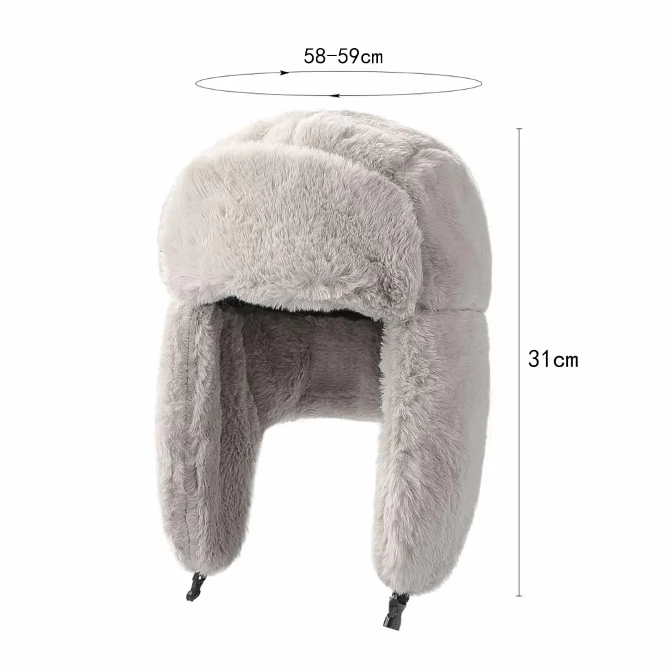 IBLUELOVER Chapka Femme Homme Chapeau Hiver Suède Cagoules avec Oreillette Bonnet Chaud Doublure en Fausse Fourrure Casquette Cap Coupe-Vent Balaclava de Ski Moto Snowboard Camping Randonnée Noël