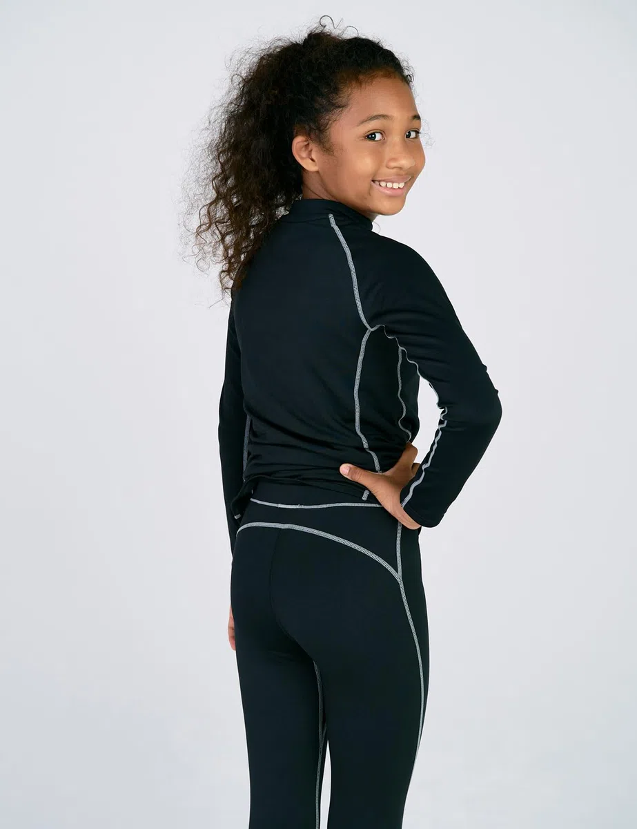 LAPASA Ensemble de sous-Vêtements Thermiques Fille Enfant Haut Manches Longues et Pantalon pour Sport & Activités Extérieures Automne/Hiver 4-13 Ans G18