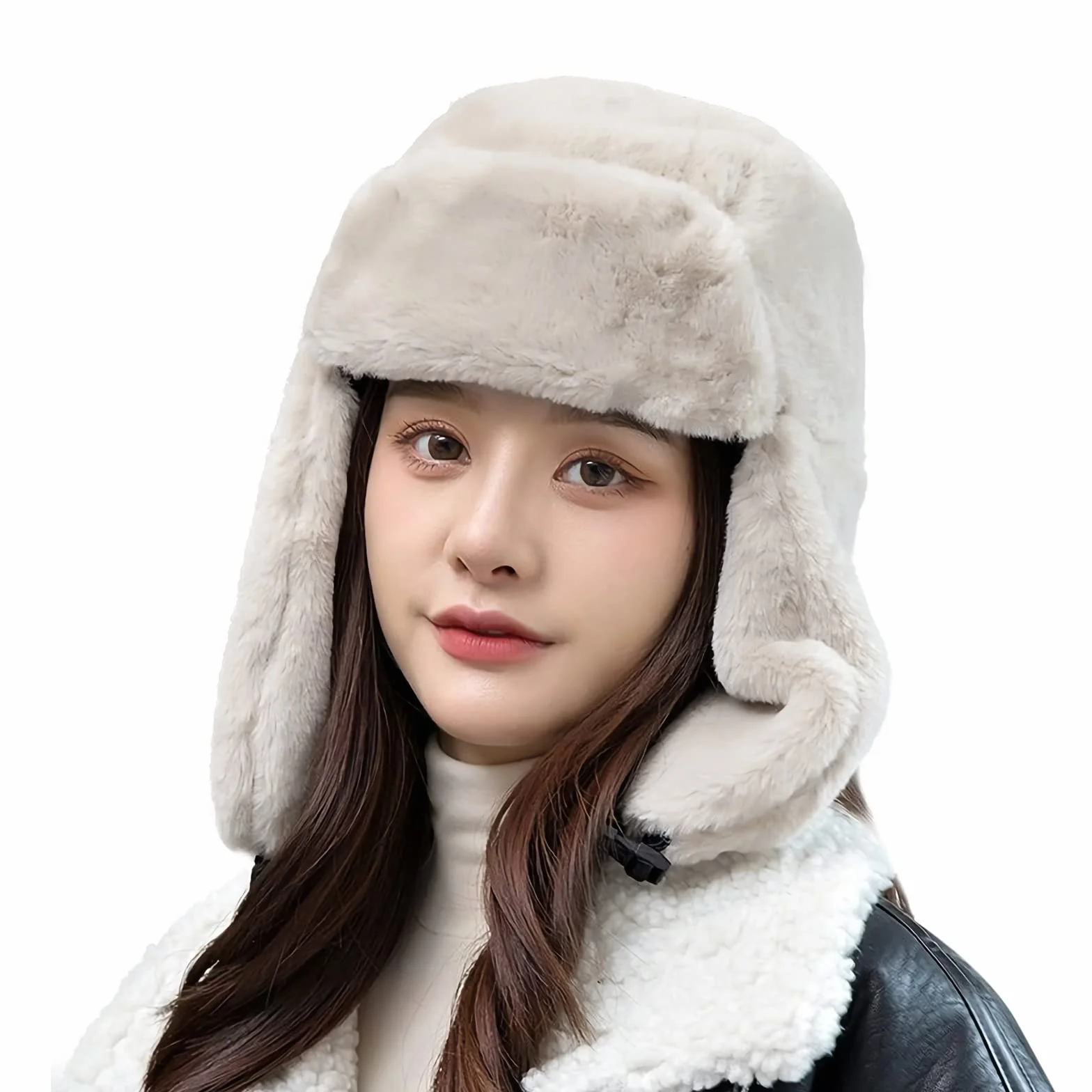 IBLUELOVER Chapka Femme Homme Chapeau Hiver Suède Cagoules avec Oreillette Bonnet Chaud Doublure en Fausse Fourrure Casquette Cap Coupe-Vent Balaclava de Ski Moto Snowboard Camping Randonnée Noël