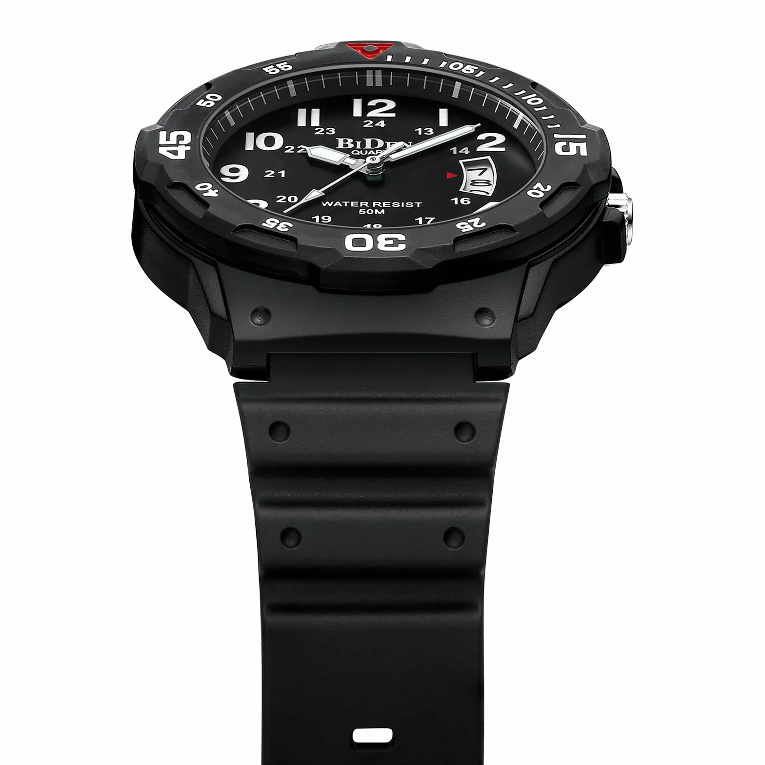 HANPOSH Montre Homme Montres Bracelets Etanche Design Analogique Lumineuses Acier Inoxydable Cadran Calendrie Fashion