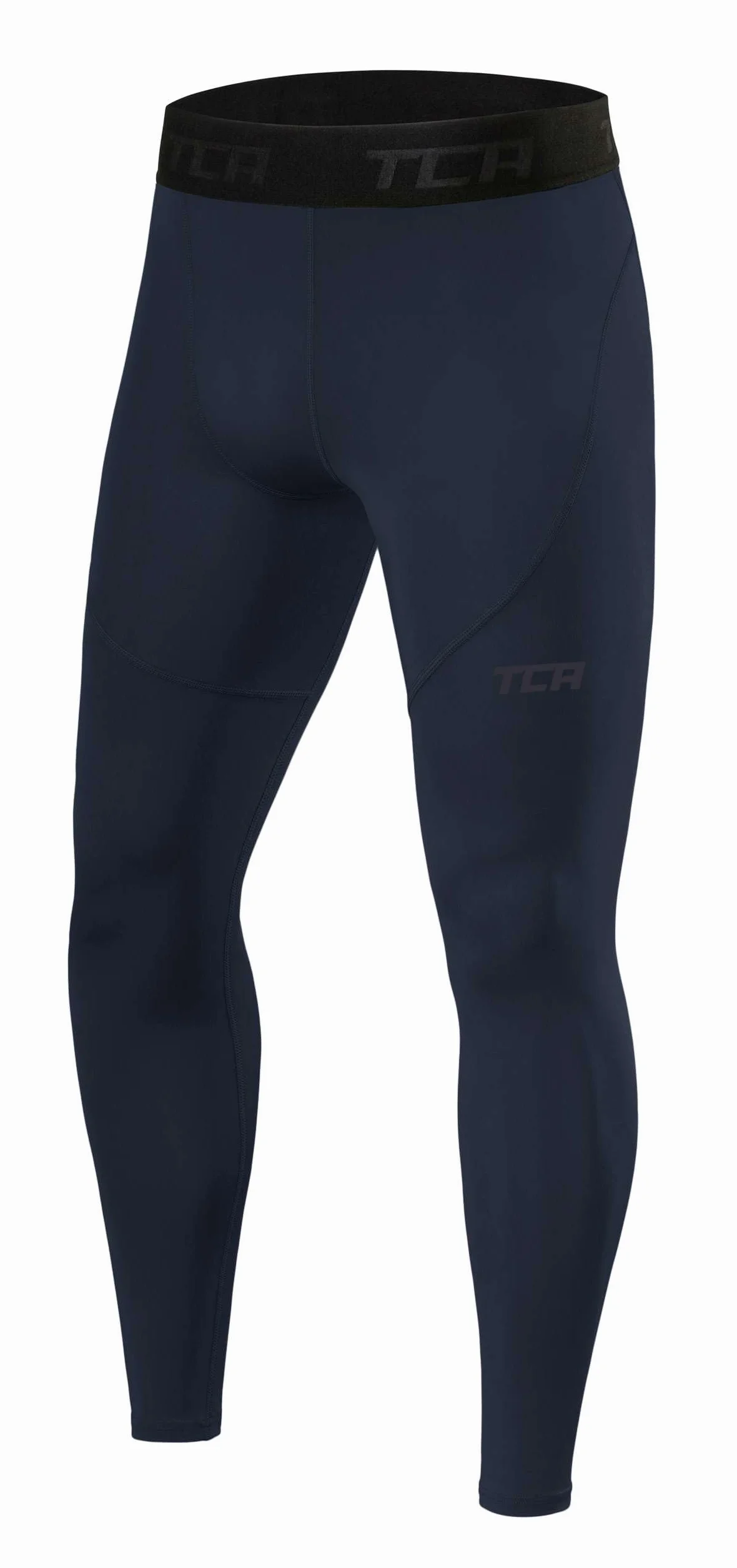 TCA Garçon Pro Performance Leggings Thermique Baselayer Pantalon - Bleu Foncé, 10-12 Ans