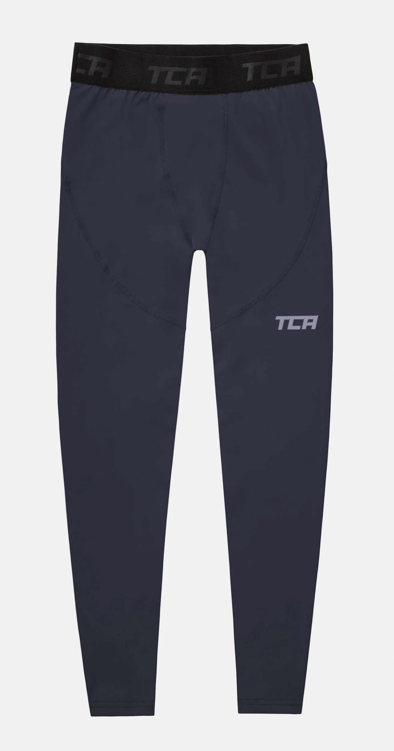 TCA Garçon Pro Performance Leggings Thermique Baselayer Pantalon - Bleu Foncé, 10-12 Ans