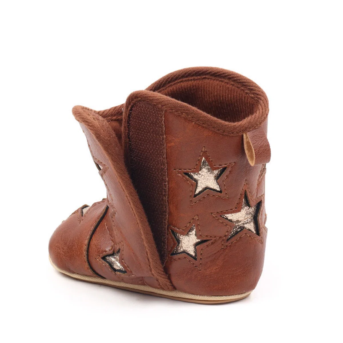 Generisch 2026 Bottes western Bottes de cowboy Bottines Semelle souple Chaussures de crèche antidérapantes pour bébé tout-petit fille garçon nouveau-né