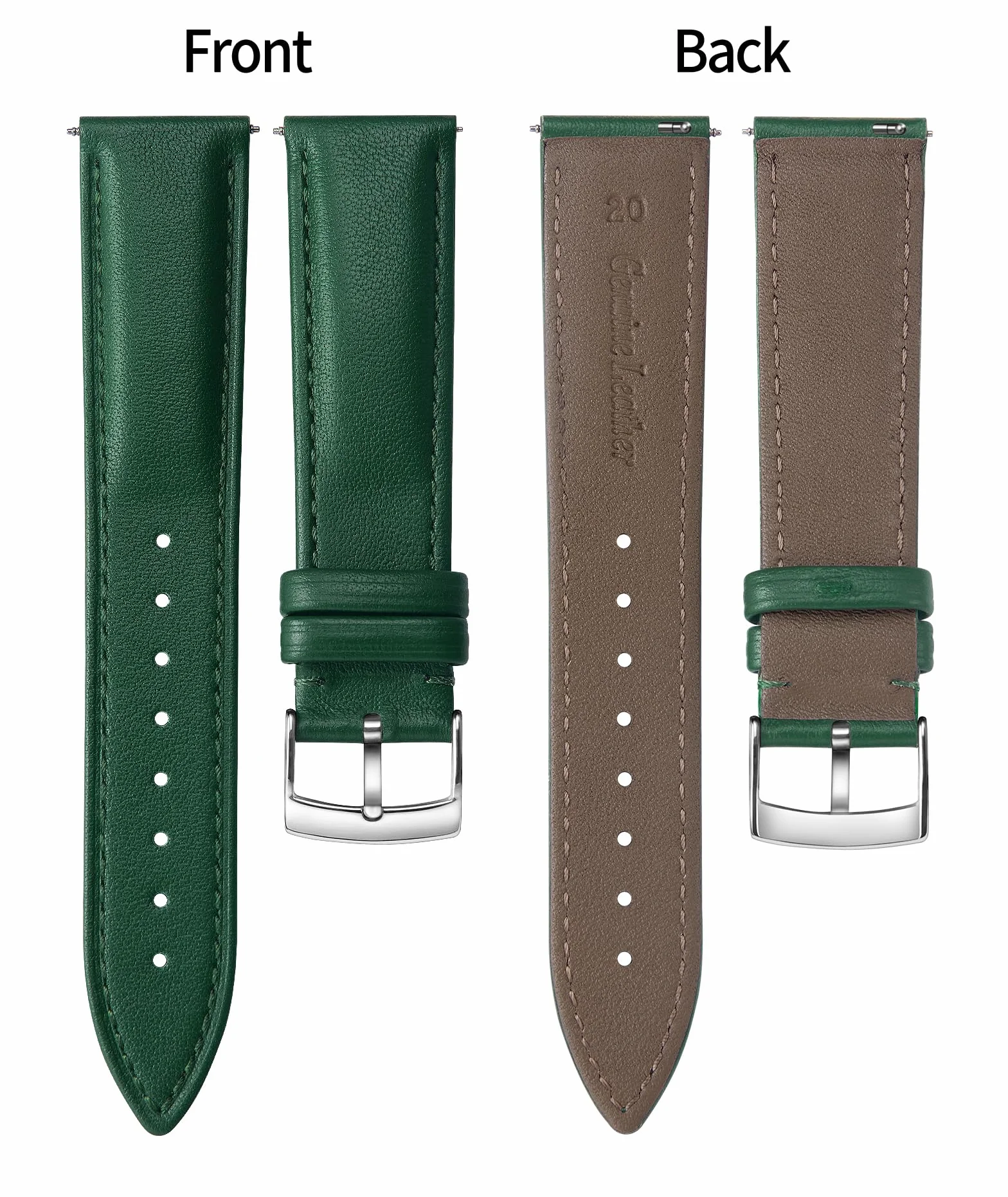BINLUN Bracelet de Montre en Cuir Multicolore Remplacement Bracelets Montres à Dégagement Rapide pour Homme Femme Mode Watch Strap pour Montre Connectées 12mm 14mm 16mm 18mm 19mm 20mm 21mm 22mm