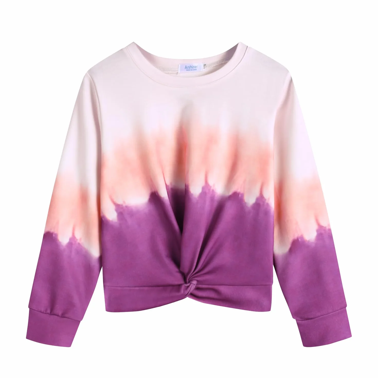 ArshinerFilles Sweatshirt Tie-Dye Pulls Col Rond Sport Mode Vêtements Enfants Léger Manches Longues Sweat pour Filles