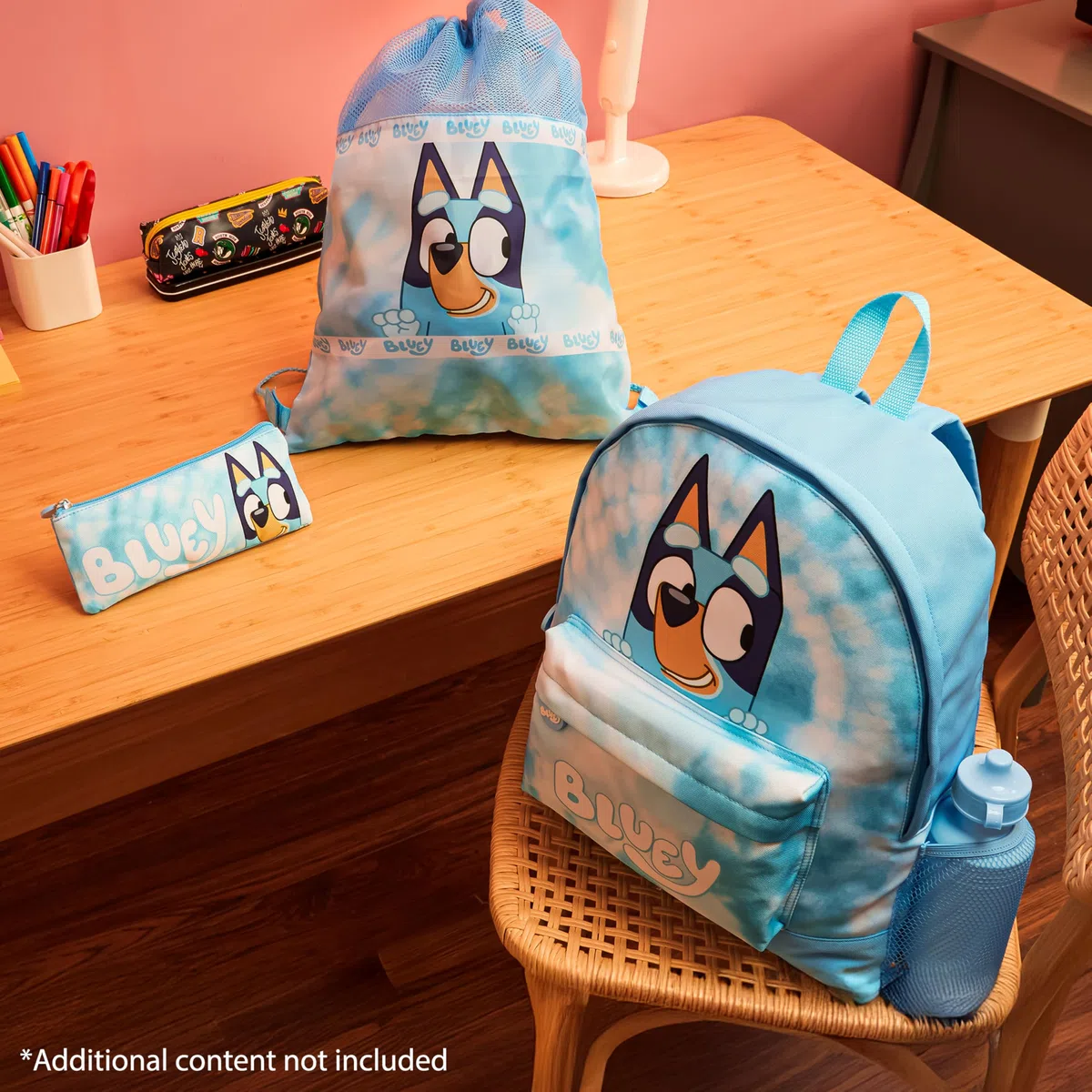 BlueY Sac a Dos Enfant avec Trousse Kawaii Sac à Lunch ou Piscine Ensemble 4 Pièces Fournitures Scolaires Enfant Creche École Voyage Tie Dye