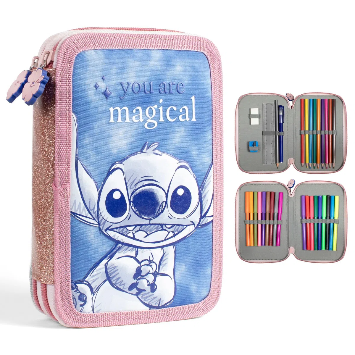 Disney Stitch Ensemble de Papeterie pour Enfants Multicolore, Multicolore, Moderne
