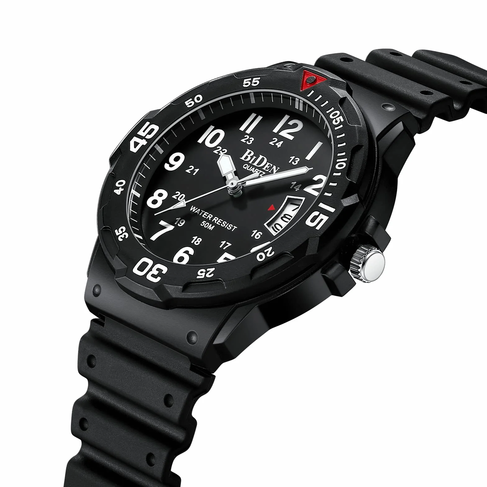 HANPOSH Montre Homme Montres Bracelets Etanche Design Analogique Lumineuses Acier Inoxydable Cadran Calendrie Fashion