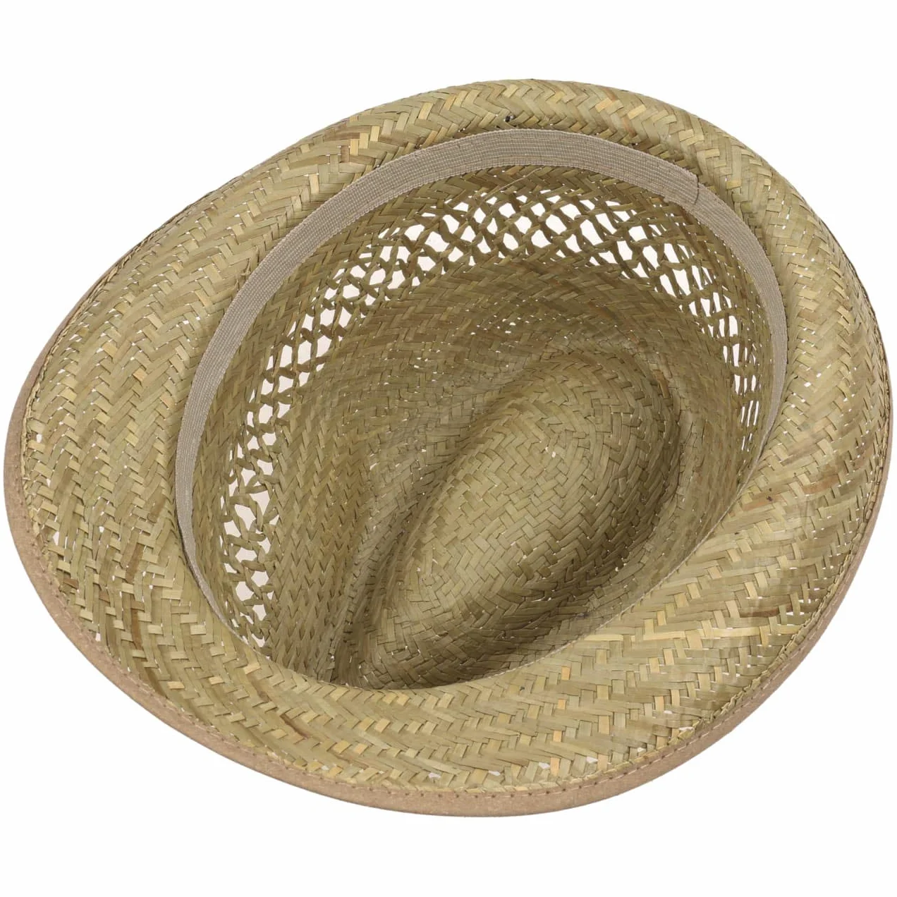 fiebig Chapeau de Paille de moissonneur (Protection Solaire) Mesdames et Messieurs | Chapeau de Soleil en Trilby Look pour l'été sur la Plage ou en Vacances | différentes Tailles | Couleur Nature