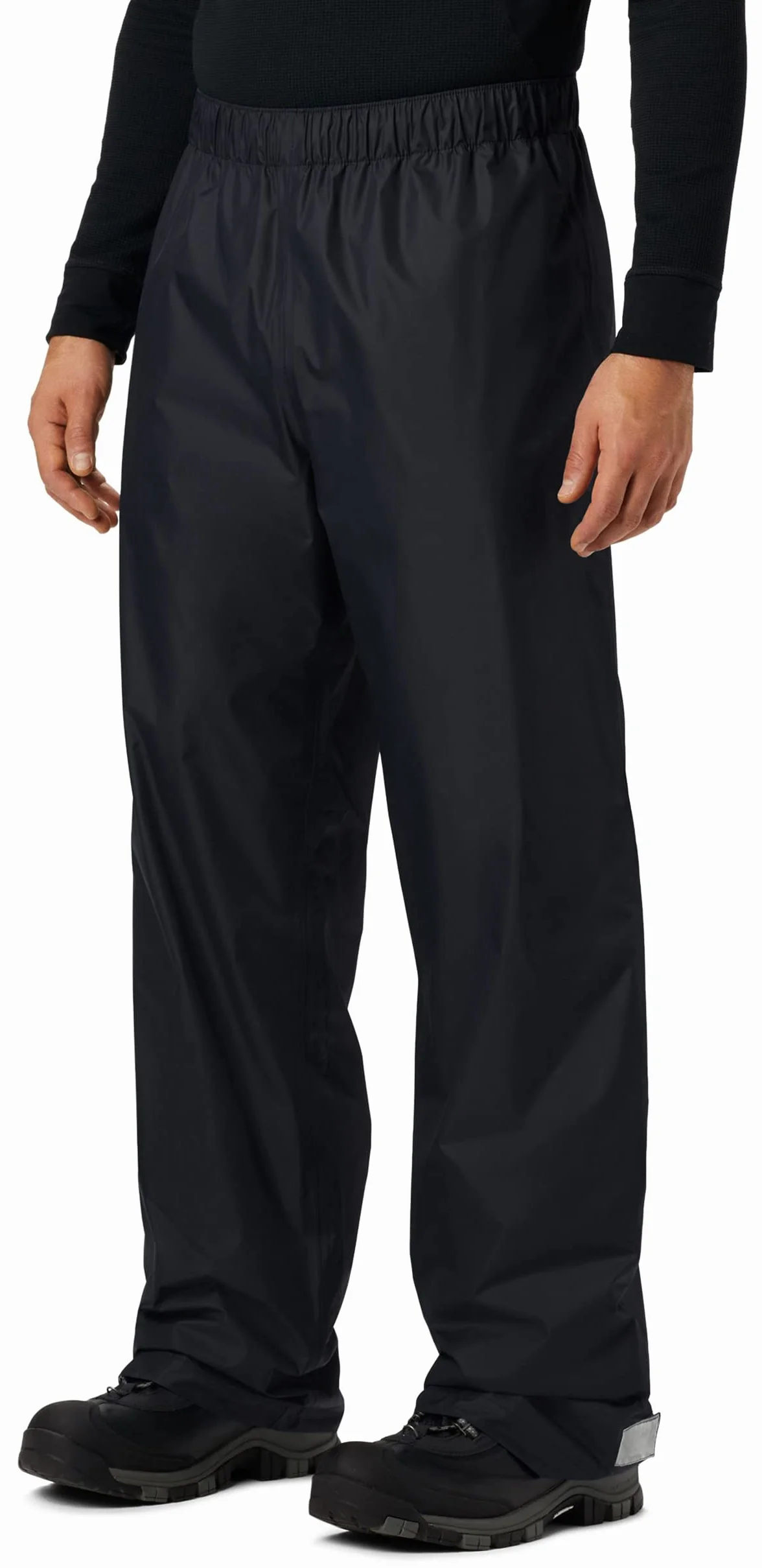 KOUDYEN Pantalon Pluie Homme Imperméable Pantalon Randonnee Marche Moto Outdoor pour Ski Cyclisme Randonnée Noir Foncé L